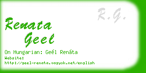 renata geel business card